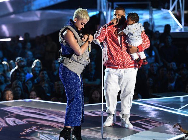 DJ Khaled and his son Asahd with Katy Perry