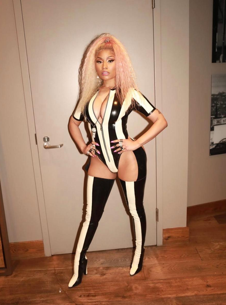 Nicki Minaj dressed up as a referee