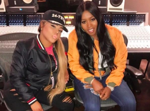 Remy Ma and Lil Kim in the studio together