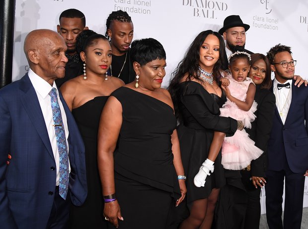 Rihanna and her family