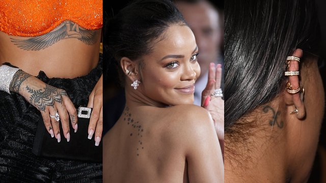 A Guide To Rihannas Tattoos Her 25 Inkings And What They Mean  Capital  XTRA