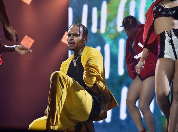Chris Brown performing at TIDAL X Brooklyn