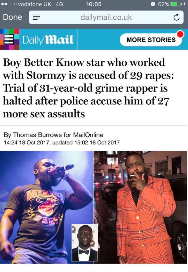 Solo 45 Stormzy Daily Mail