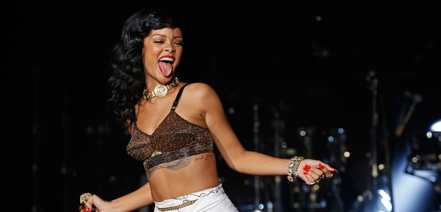 Rihanna performing