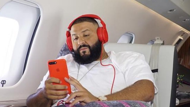 DJ Khaled listening to music