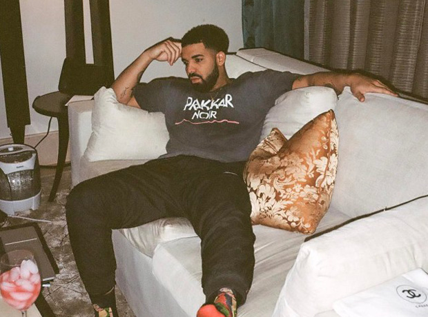 Drake on the sofa