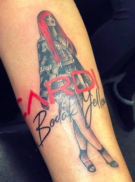 cardi b tattoo