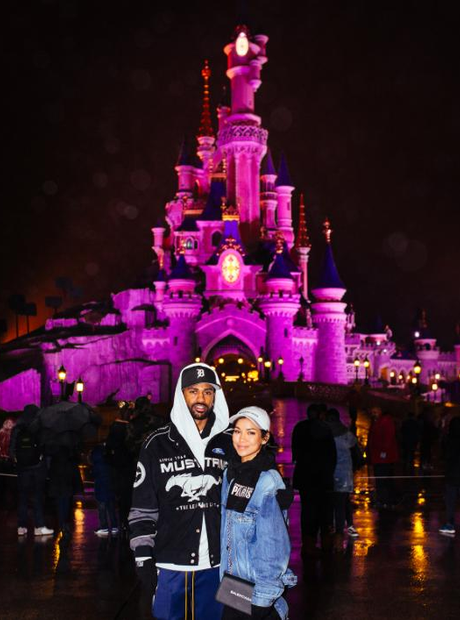Big Sean and Jhene Aiko at Disneyland
