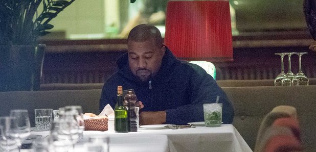 Kanye West dining alone in Berlin