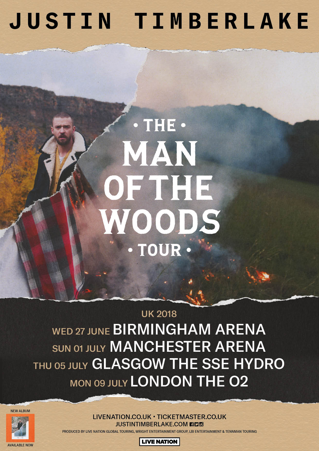 Justin Timberlake UK Tour Dates