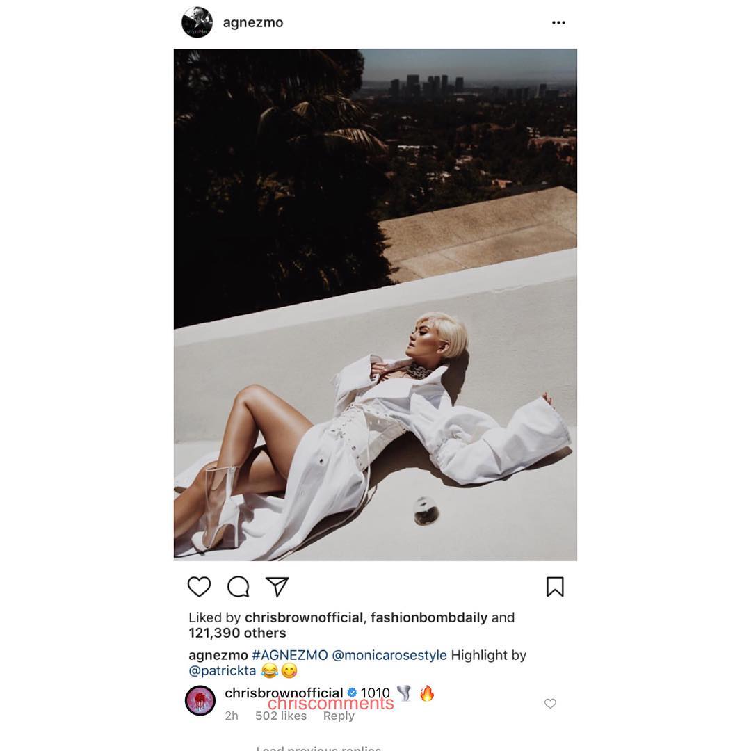 Chris Brown Instagram replies