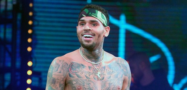 Chris Brown performs at Drai's Beach Club