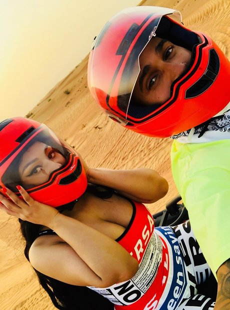 Nicki Minaj and Lewis Hamilton on Instagram