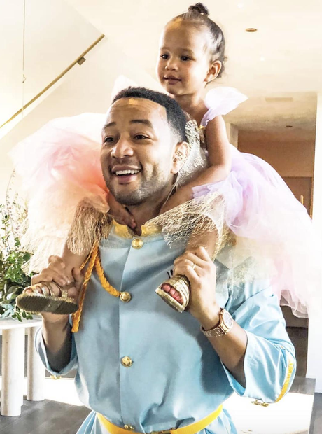 John Legend and Luna on Halloween