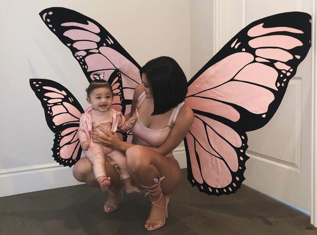 Kylie Jenner and Stormi as butterflies