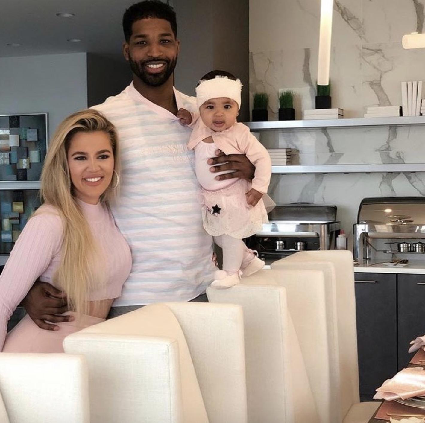 Khloe Kardashian, Tristan Thompson and True on Tha