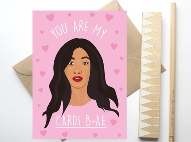 cardi B valentines day card